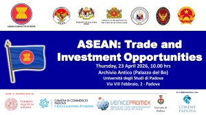 ASEAN TRADE AND INVESTMENT OPPORTUNITIES – INCONTRO GIOVEDÌ 23 APRILE 2026 ORE 10.00